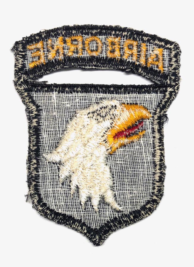 1950's 101st Airborne Patch with Tab on Velvet | Battlefront Collectibles
